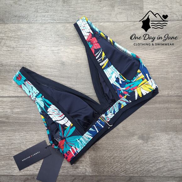 Tommy Hilfiger Floral V Neck Bikini Top Size XS - Picture 6 of 6